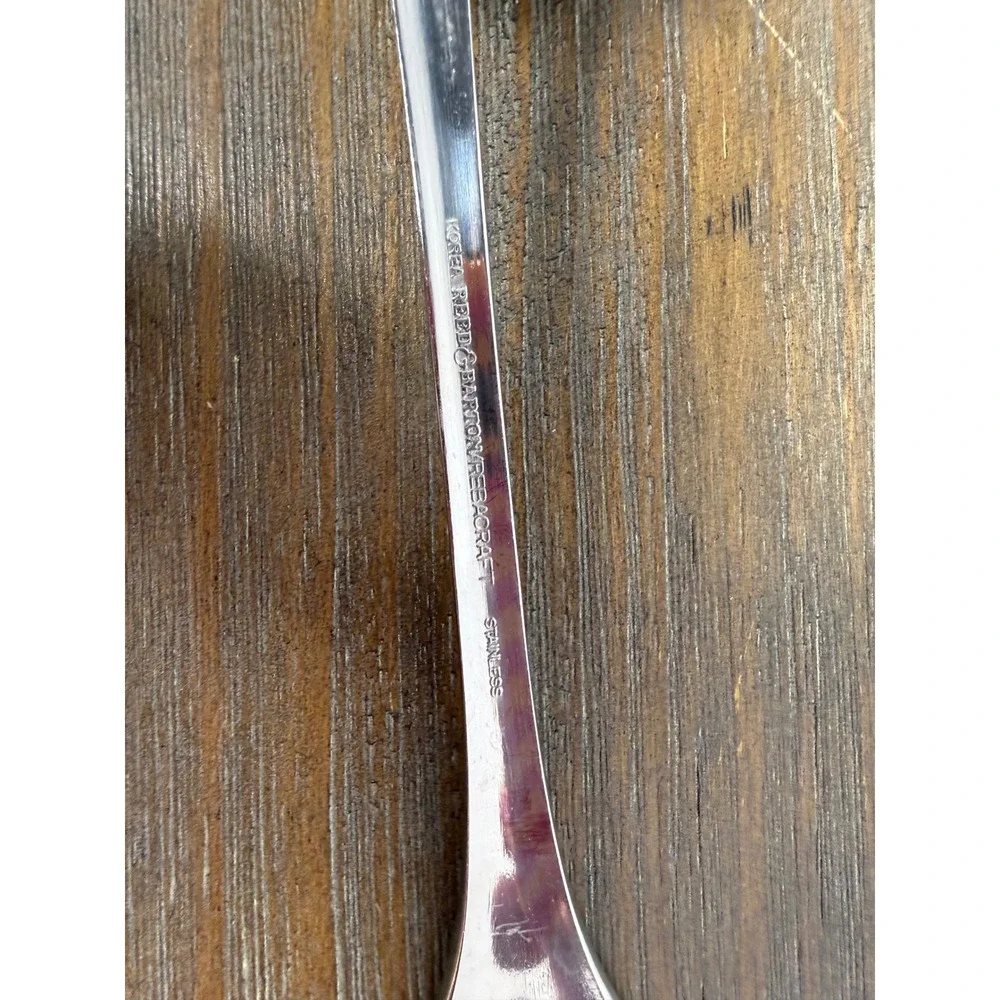 Vintage Reed & Barton Rebacraft Bretton Woods Shell Stainless Steel Gravy Ladle
